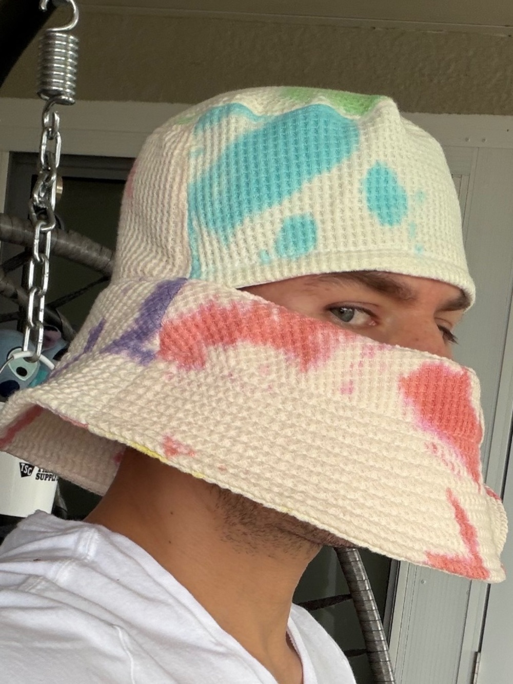 Who Decides War RGB splatter dye antisocial sunhat